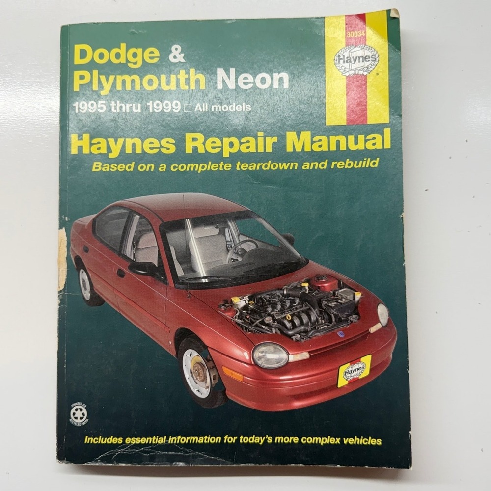 Dodge & Plymouth Neon Haynes Repair Manual 1995-1999 Service Guide 30034